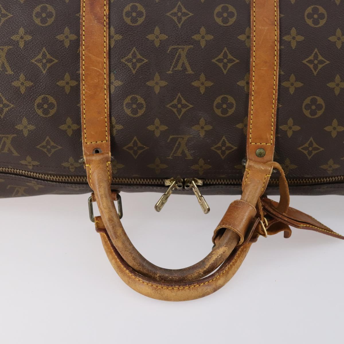 LOUIS VUITTON Monogram Keepall 60 Boston Bag M41422 LV Auth bs30892