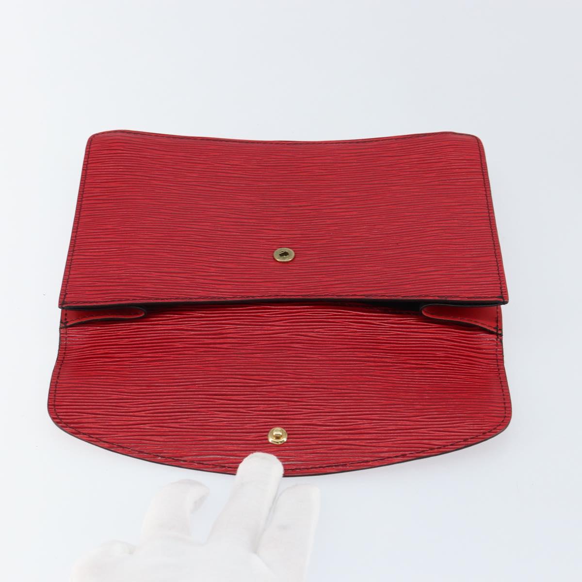 LOUIS VUITTON Epi Montaigne 23 Clutch Bag Red M52667 LV Auth bs30896