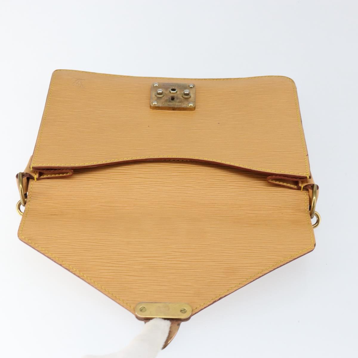 LOUIS VUITTON Epi Biface Hand Bag 2way Beige LV Auth bs30897