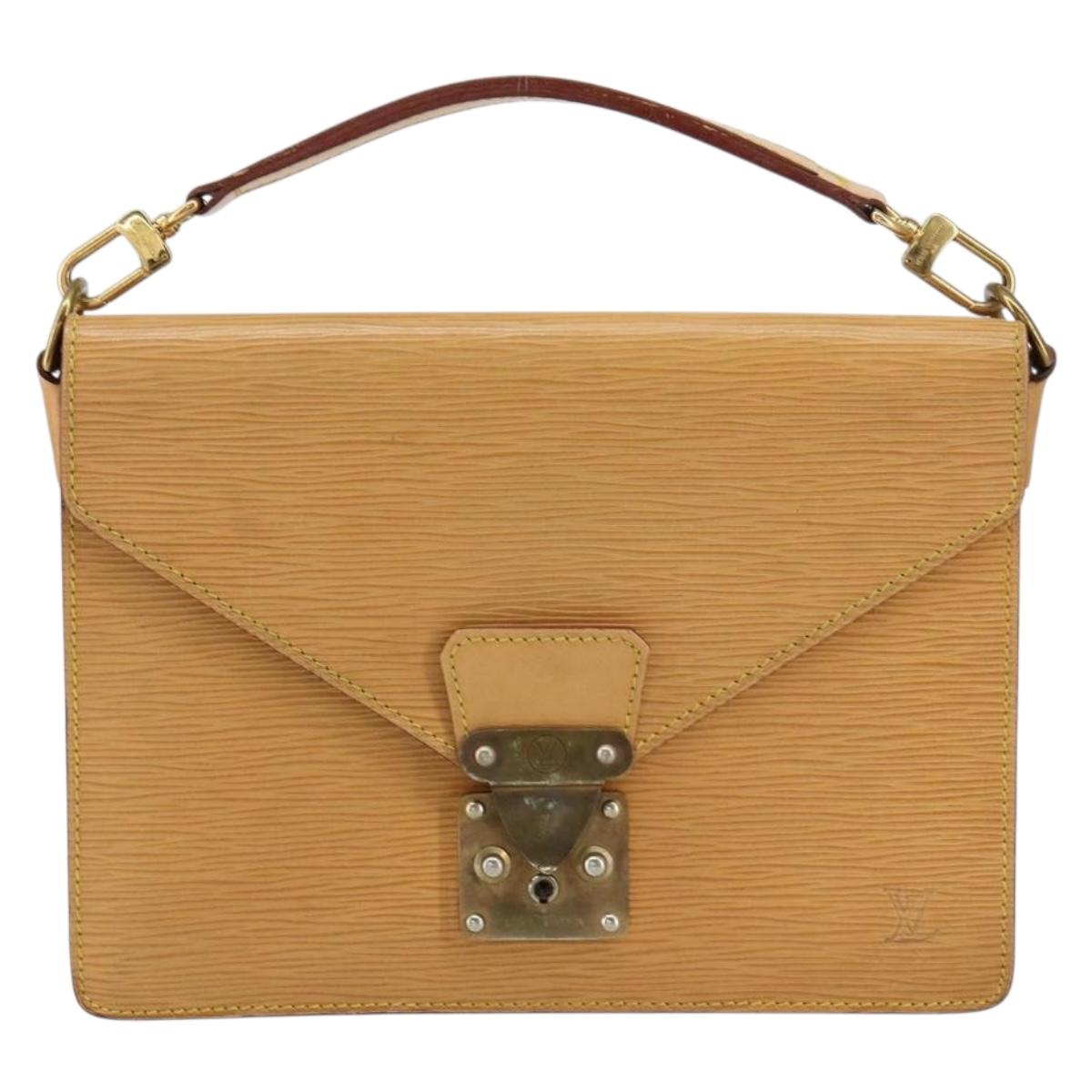 LOUIS VUITTON Epi Biface Hand Bag 2way Beige LV Auth bs30897