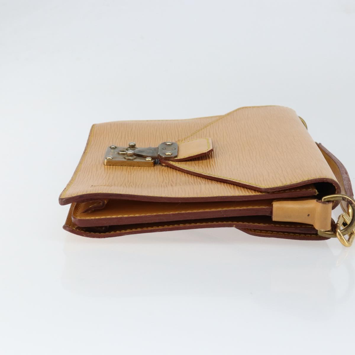 LOUIS VUITTON Epi Biface Hand Bag 2way Beige LV Auth bs30897