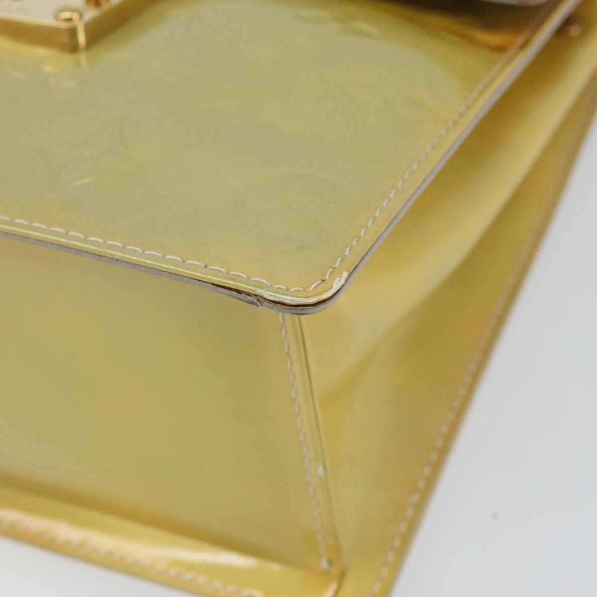 LOUIS VUITTON Monogram Vernis Spring Street Hand Bag Gris M91029 LV Auth bs30901