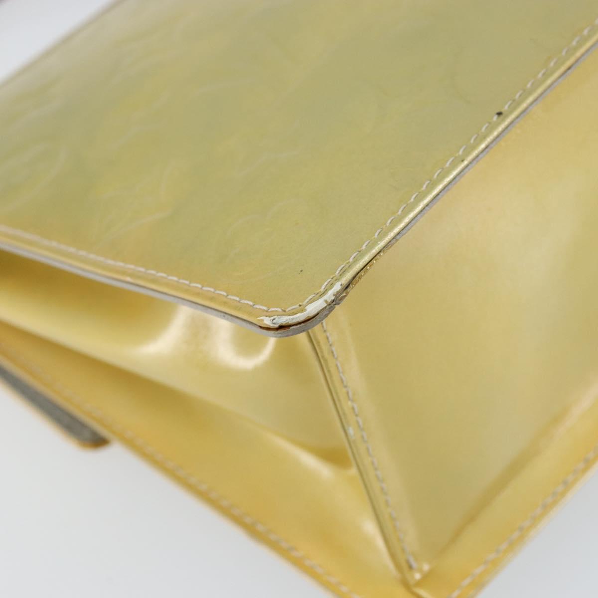 LOUIS VUITTON Monogram Vernis Spring Street Hand Bag Gris M91029 LV Auth bs30901