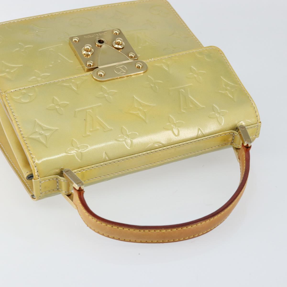 LOUIS VUITTON Monogram Vernis Spring Street Hand Bag Gris M91029 LV Auth bs30901