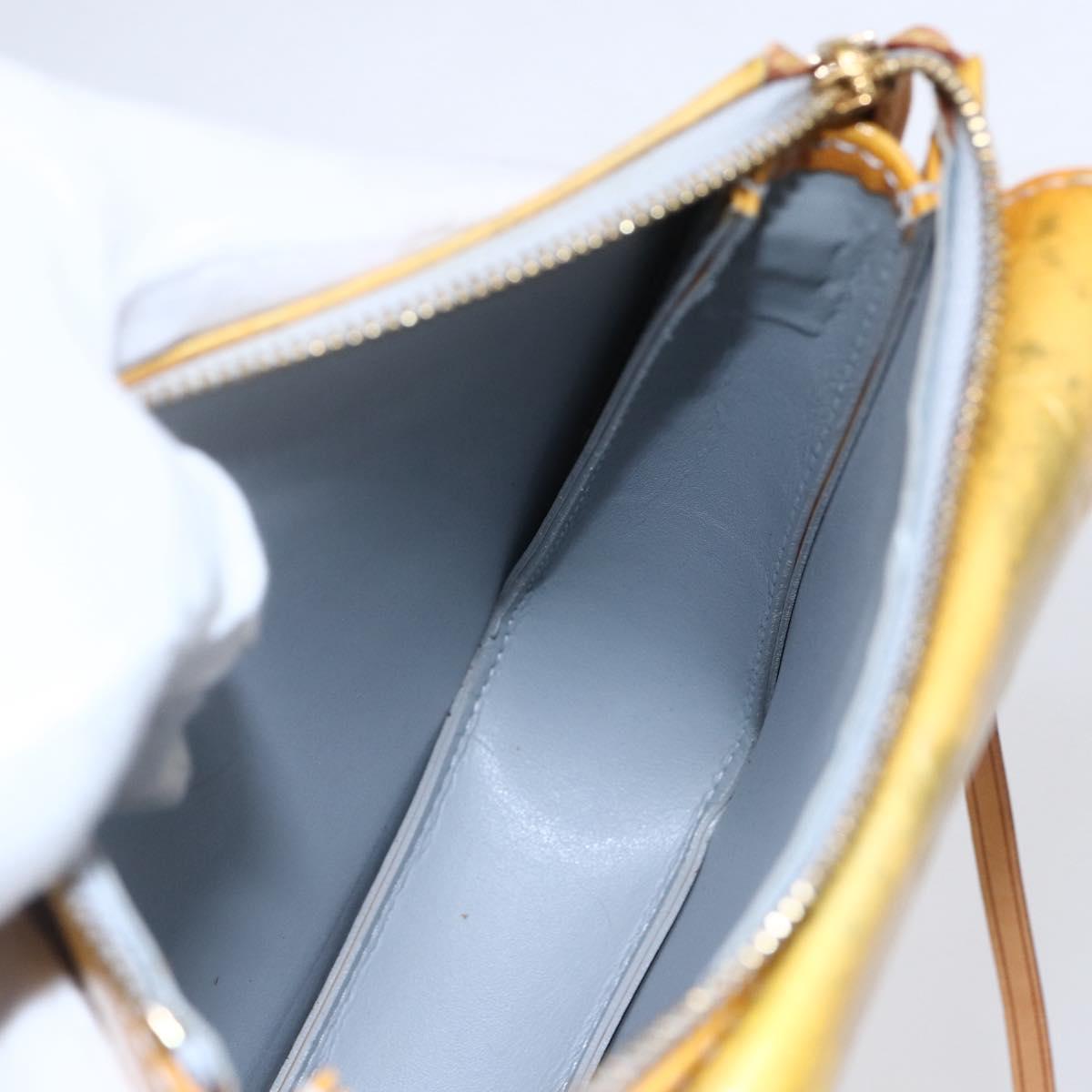 LOUIS VUITTON Monogram Vernis Motto Accessory Pouch Gris M91030 LV Auth bs30902