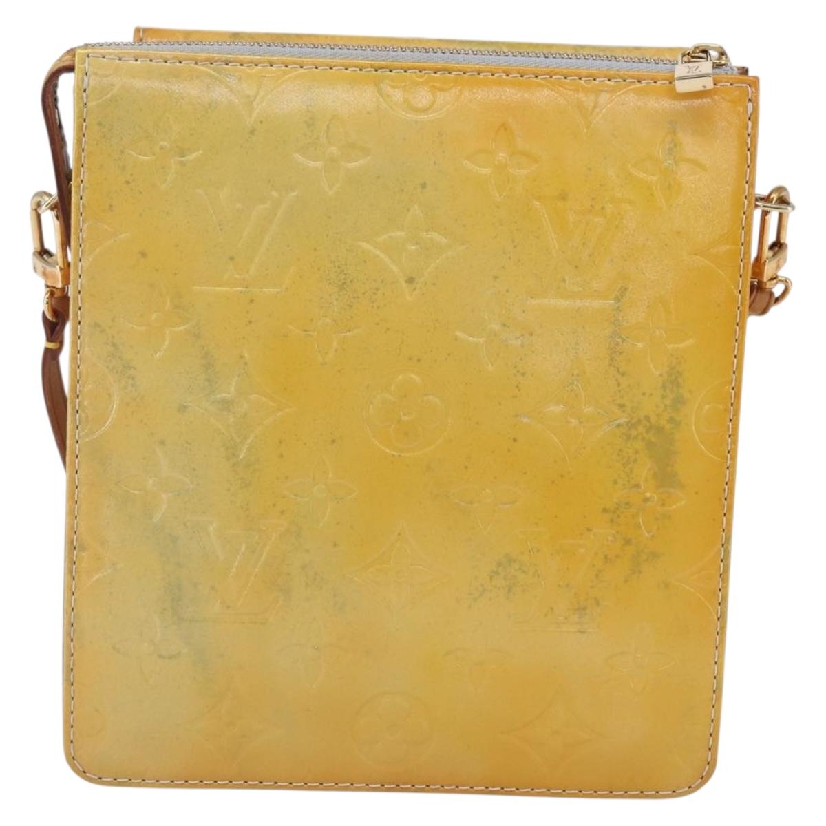 LOUIS VUITTON Monogram Vernis Motto Accessory Pouch Gris M91030 LV Auth bs30902