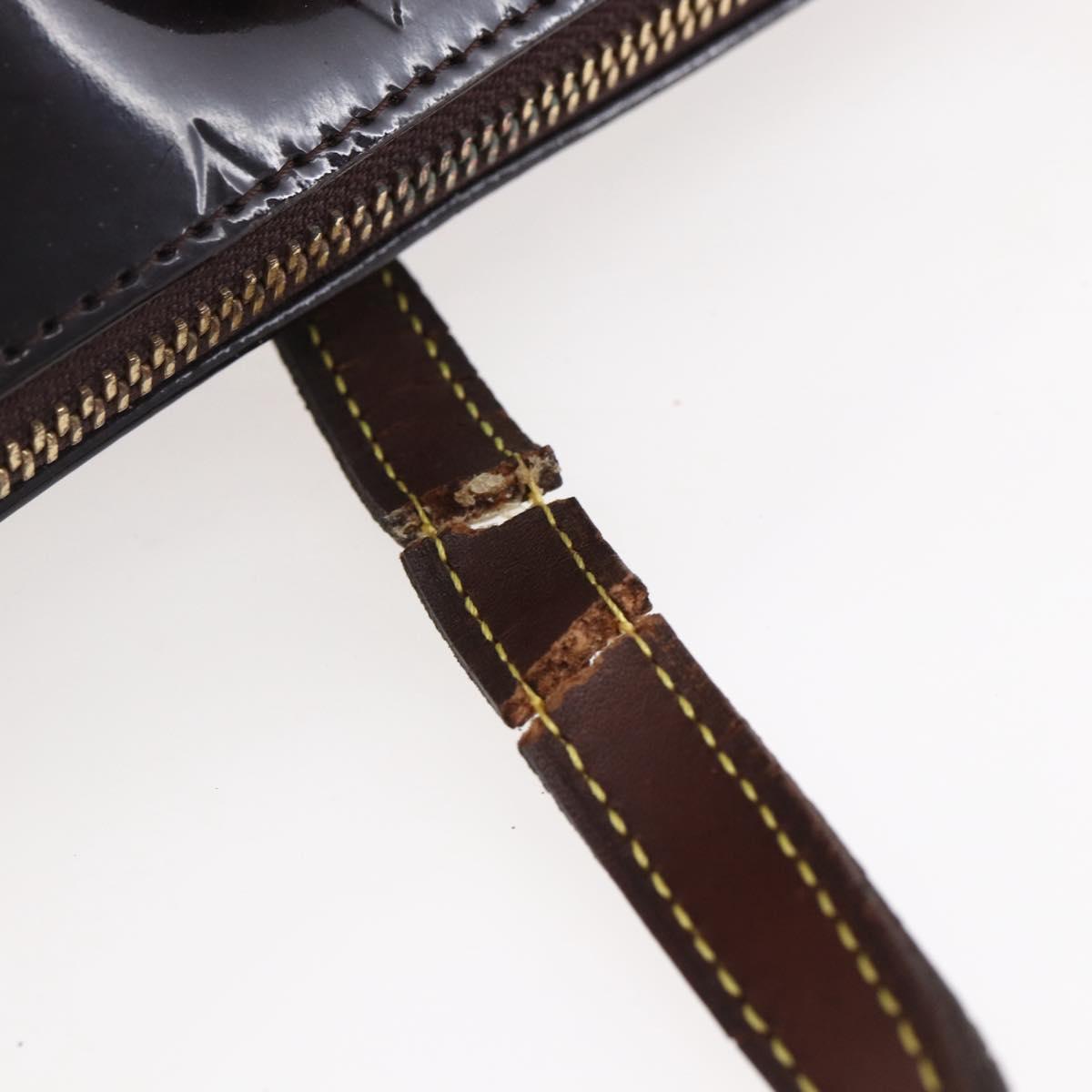 LOUIS VUITTON Monogram Vernis Bellevue PM Hand Bag Amarante M93585 Auth bs30904