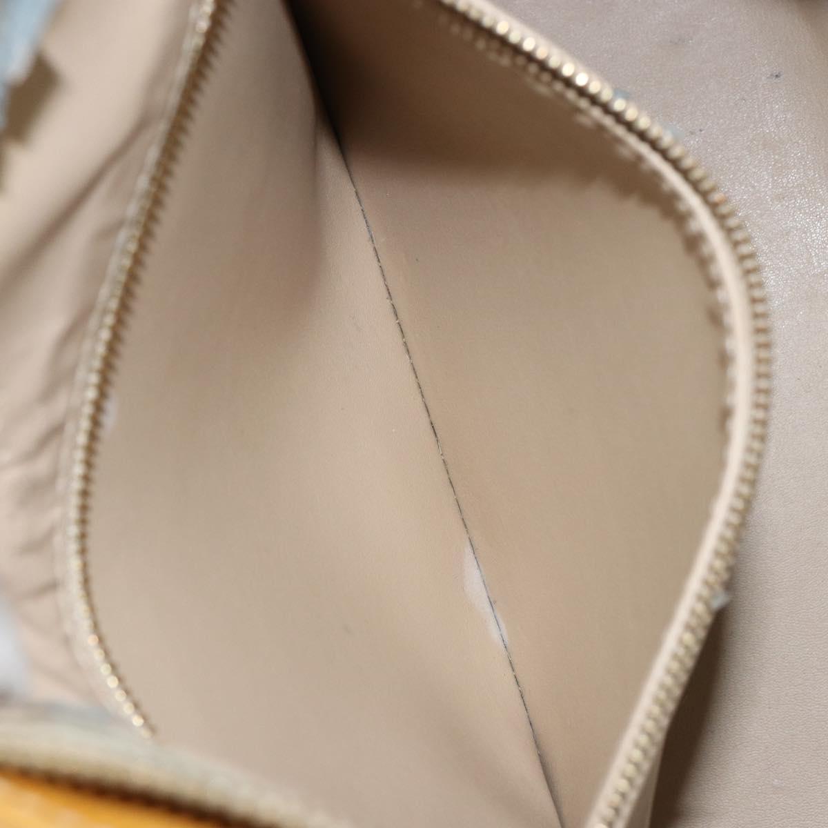 LOUIS VUITTON Monogram Vernis Houston Hand Bag Beige M91004 LV Auth bs30905