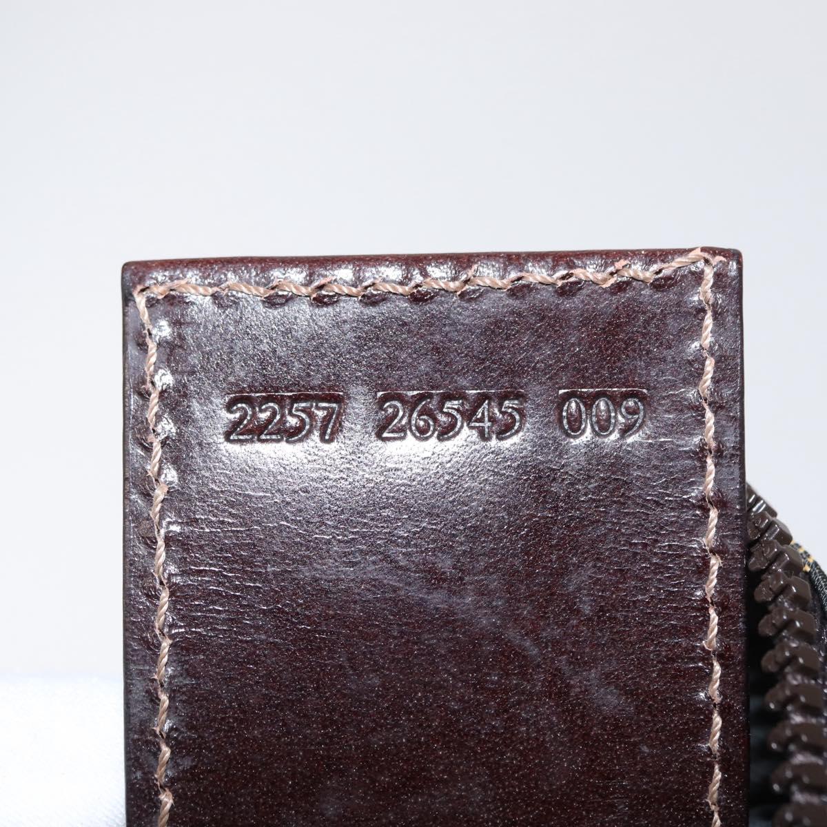 FENDI Zucca Canvas Pouch Black Brown Auth bs30912