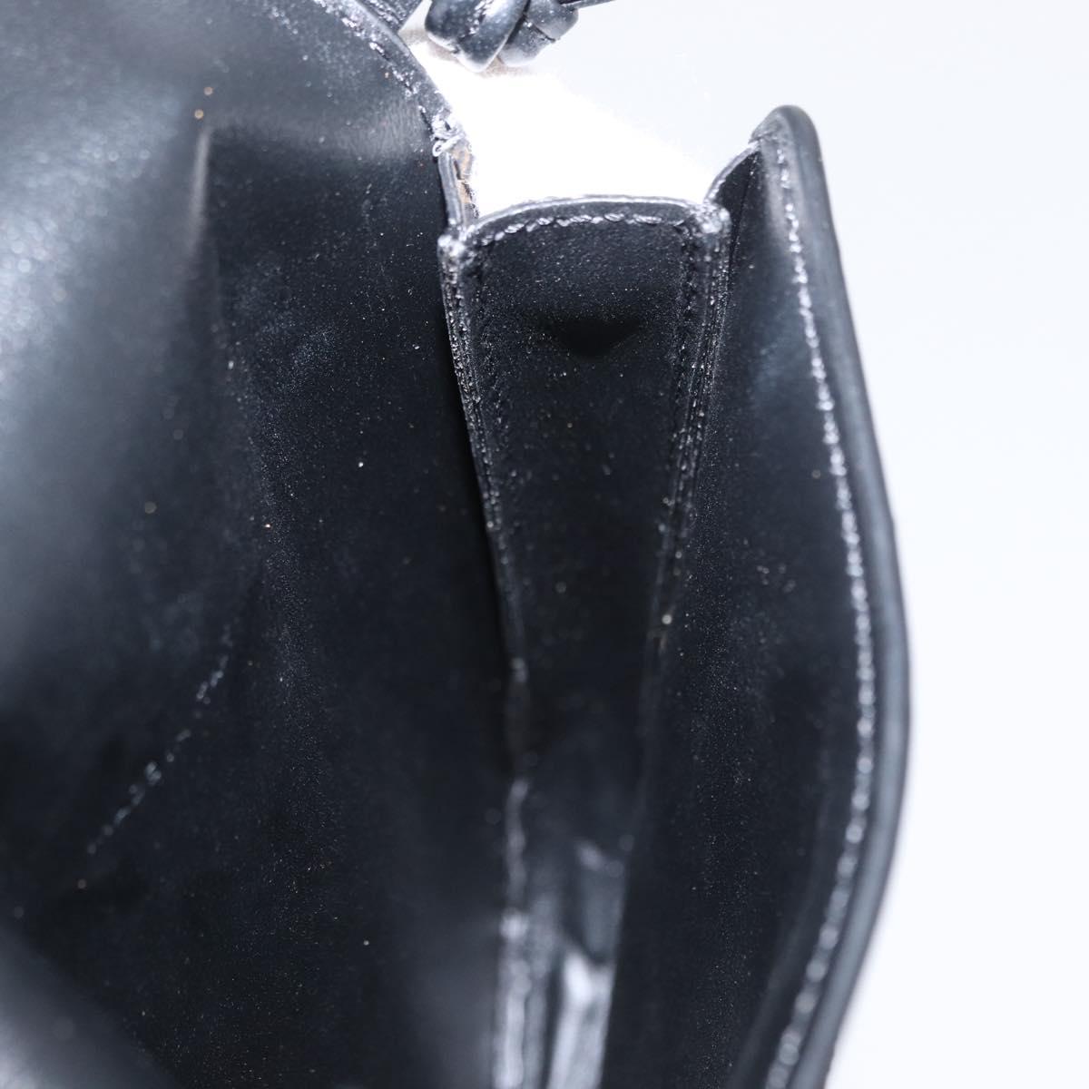 CELINE Triomphe Macadam Canvas Phone Pouch PVC Black Auth bs30914