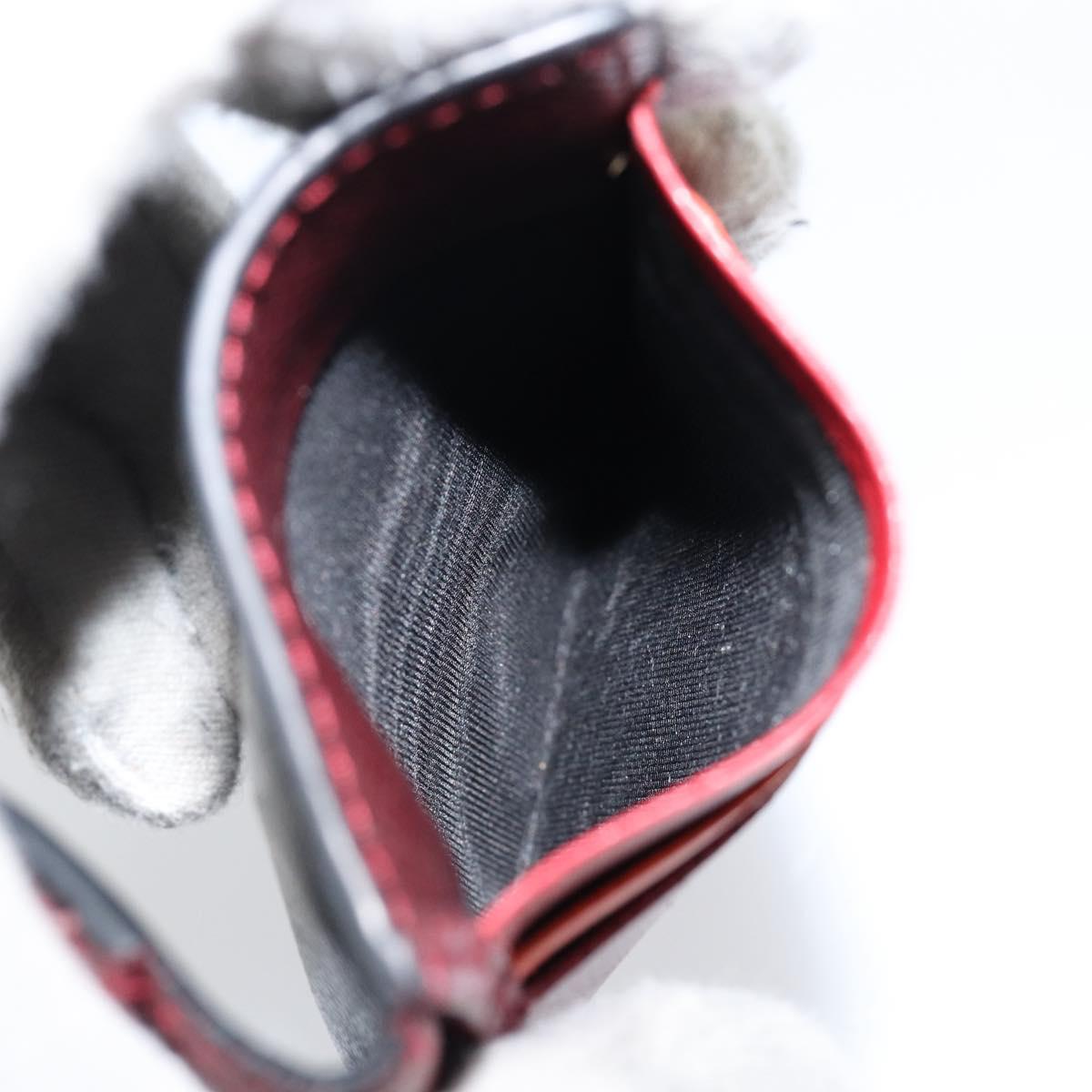 PRADA Card Case Safiano leather Black Auth bs30916