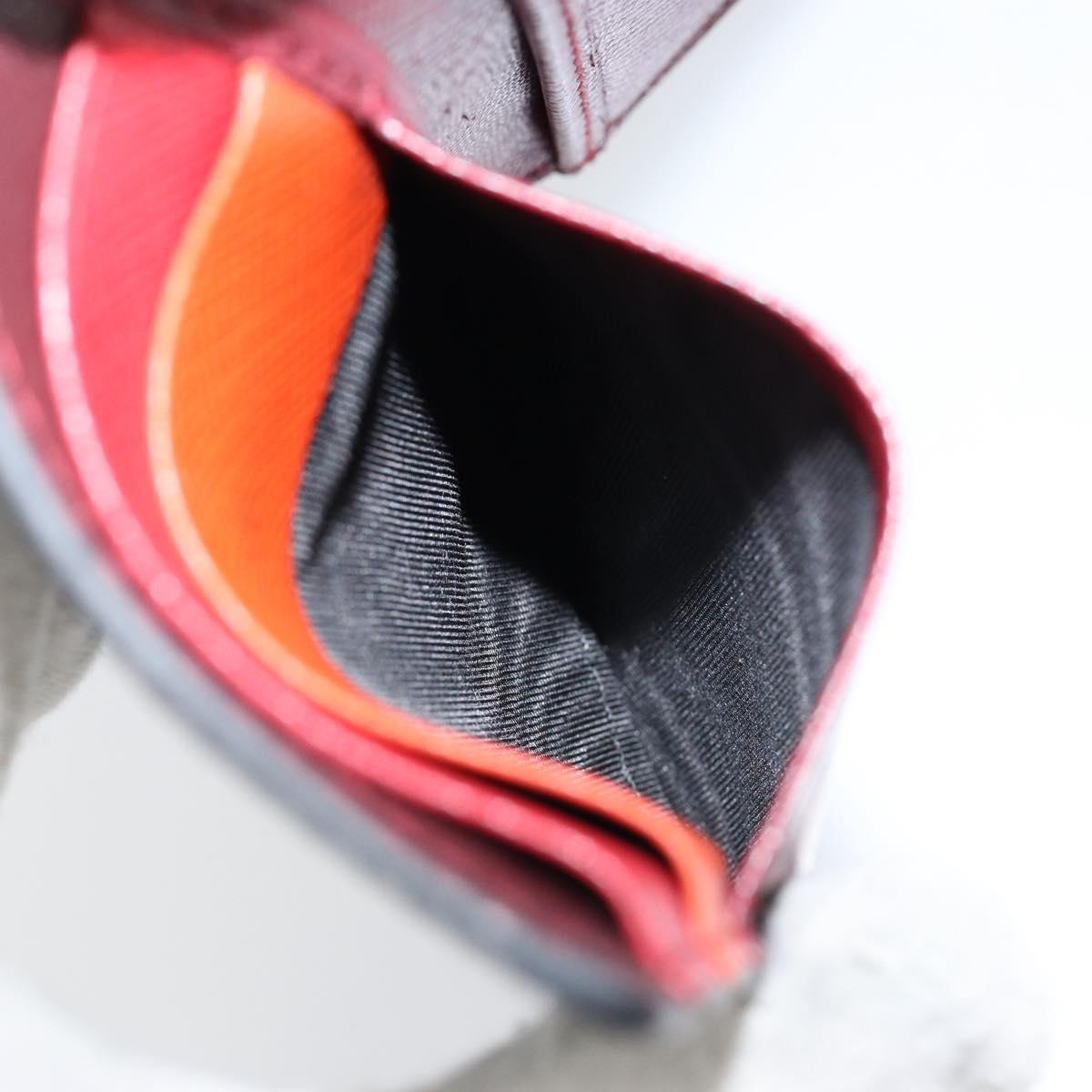 PRADA Card Case Safiano leather Black Auth bs30916