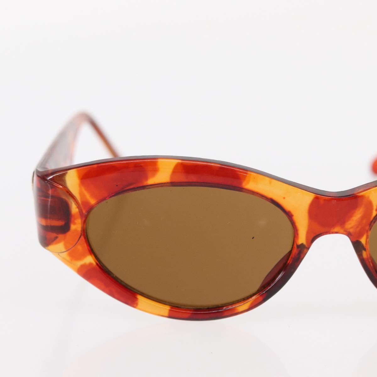 CHANEL Sunglasses Plastic Orange CC Auth bs30917