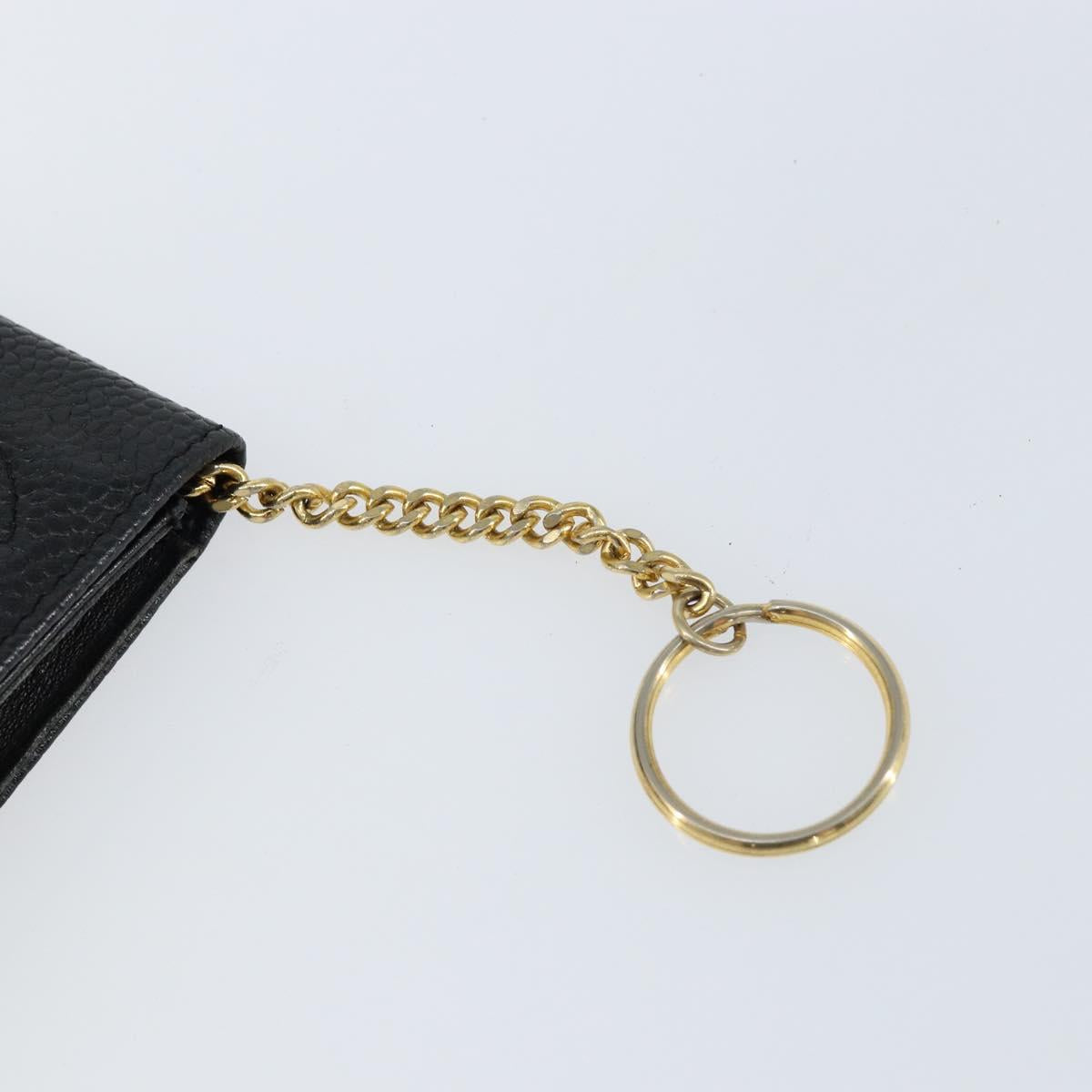 CHANEL Pouch Caviar Skin Black Gold CC Auth bs30919