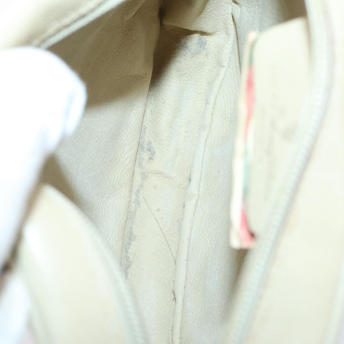 GUCCI GG Canvas Shoulder Bag Leather 3 Set Beige Auth bs30922