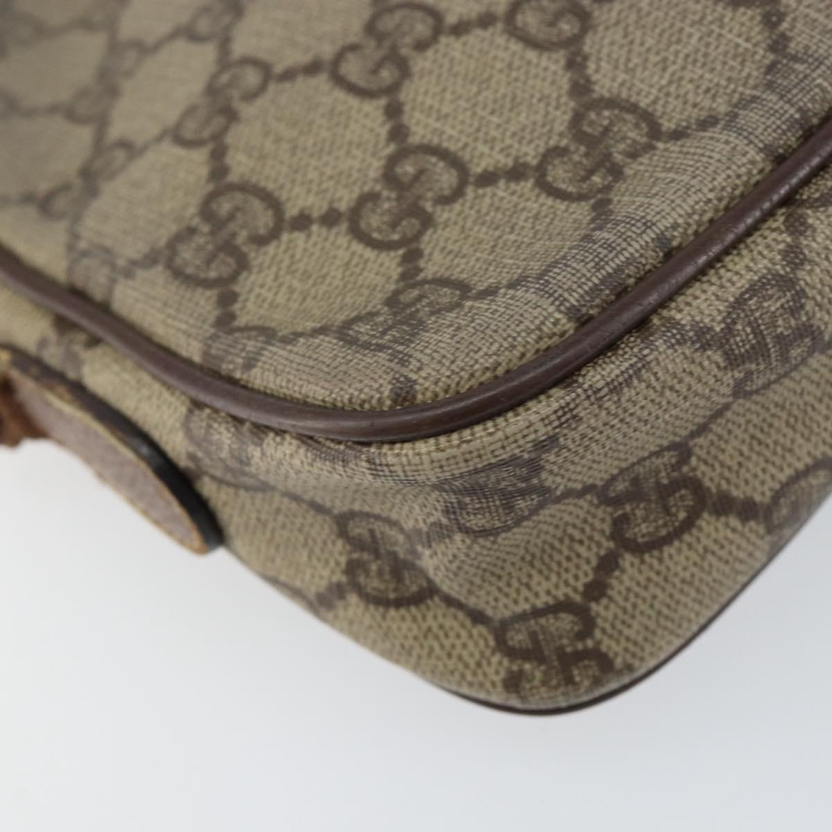 GUCCI GG Supreme Shoulder Bag PVC Beige Gold 007 115 6428 4002 Auth bs30925