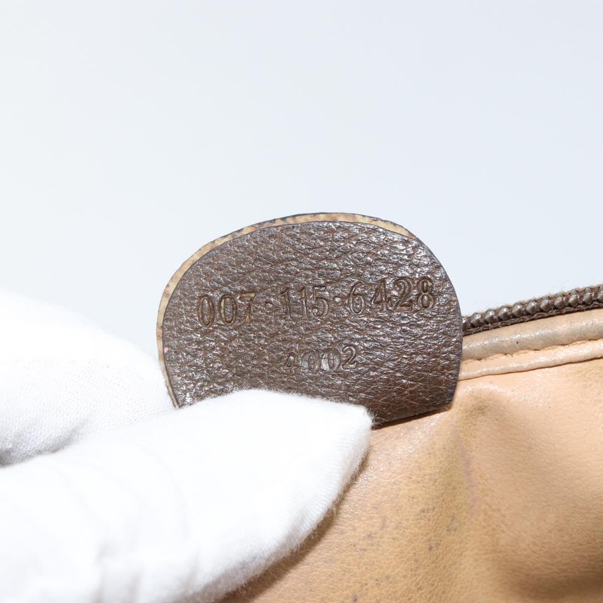 GUCCI GG Supreme Shoulder Bag PVC Beige Gold 007 115 6428 4002 Auth bs30925