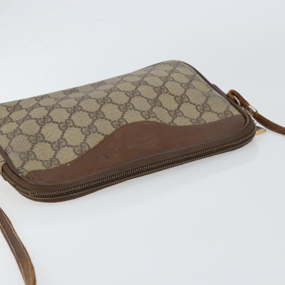 GUCCI GG Supreme Shoulder Bag PVC Beige Gold 007 115 6428 4002 Auth bs30925