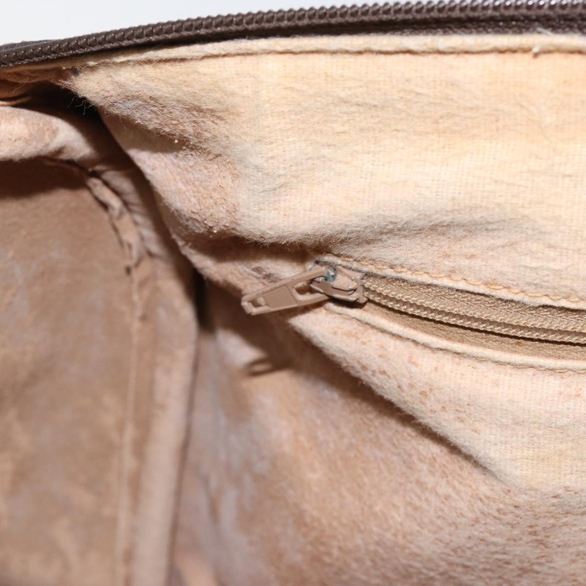 GUCCI GG Supreme Web Sherry Line Bag PVC Beige Gold 40 02 007 Auth bs30926