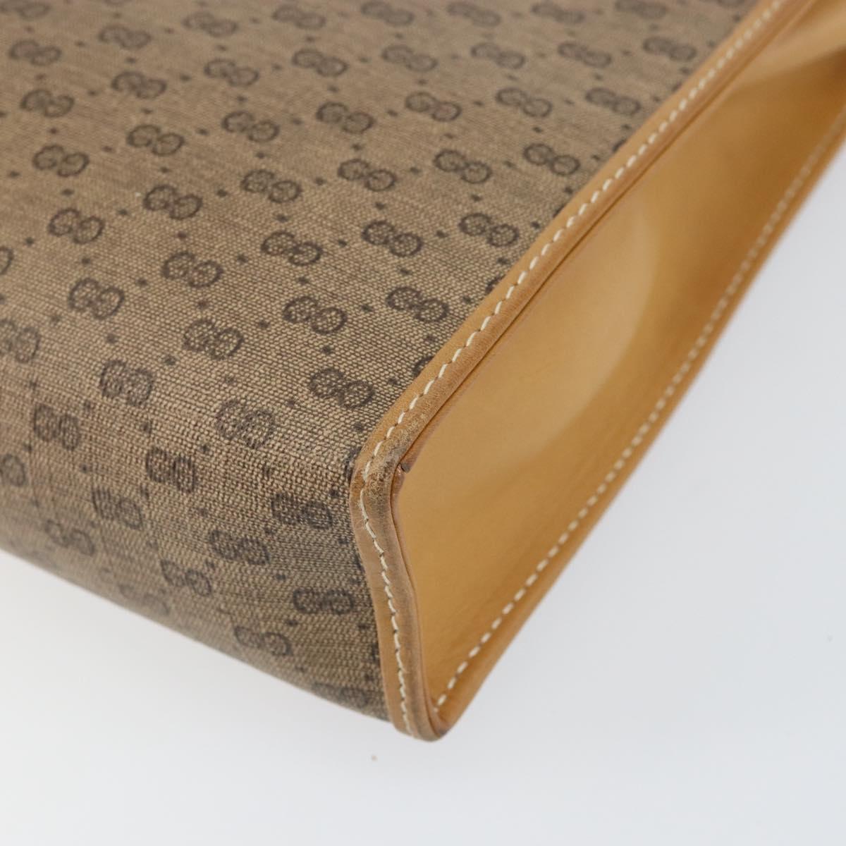 GUCCI Micro GG Supreme Bag PVC Leather Beige Gold 006 904 0555 Auth bs30930