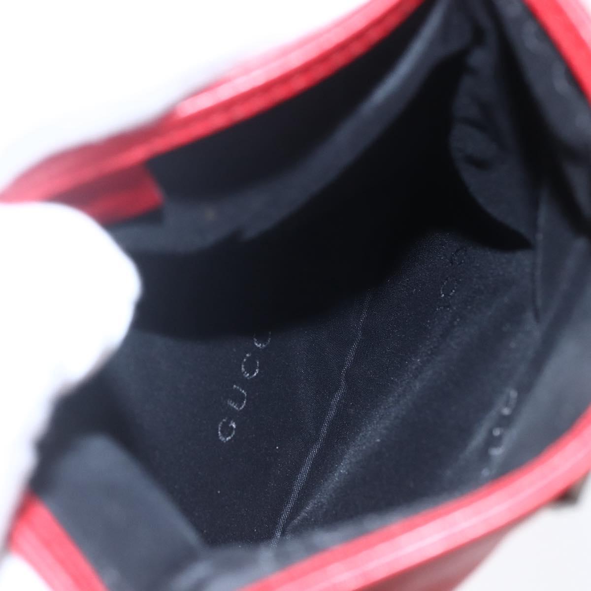 GUCCI Shoulder Bag Leather Red 039 0999 1669 Auth bs30931