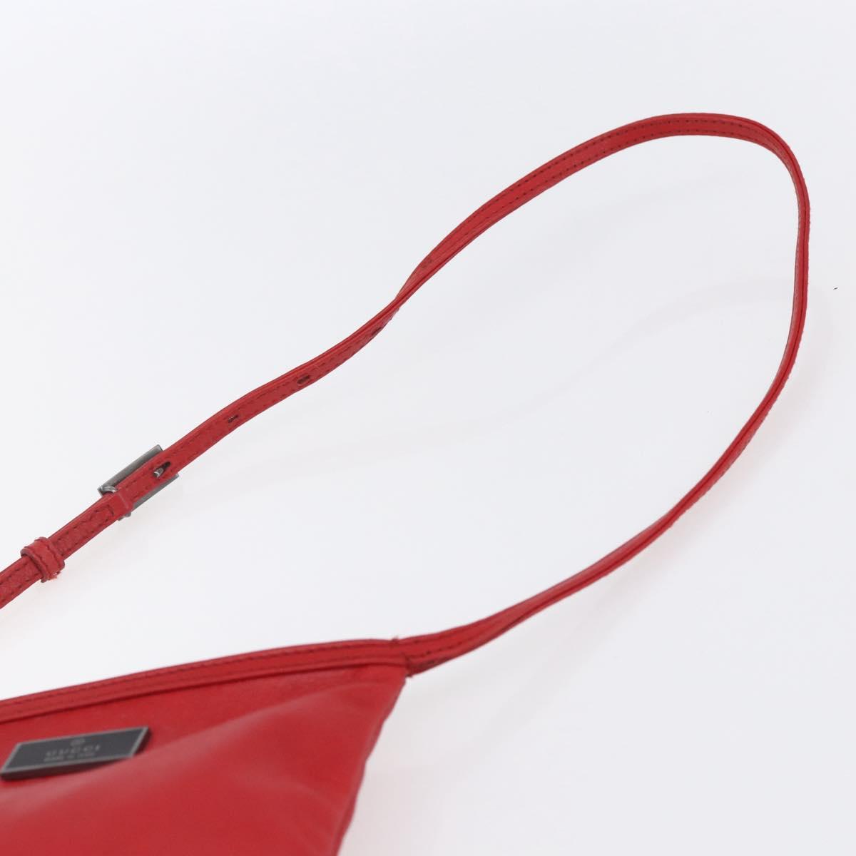GUCCI Shoulder Bag Leather Red 039 0999 1669 Auth bs30931