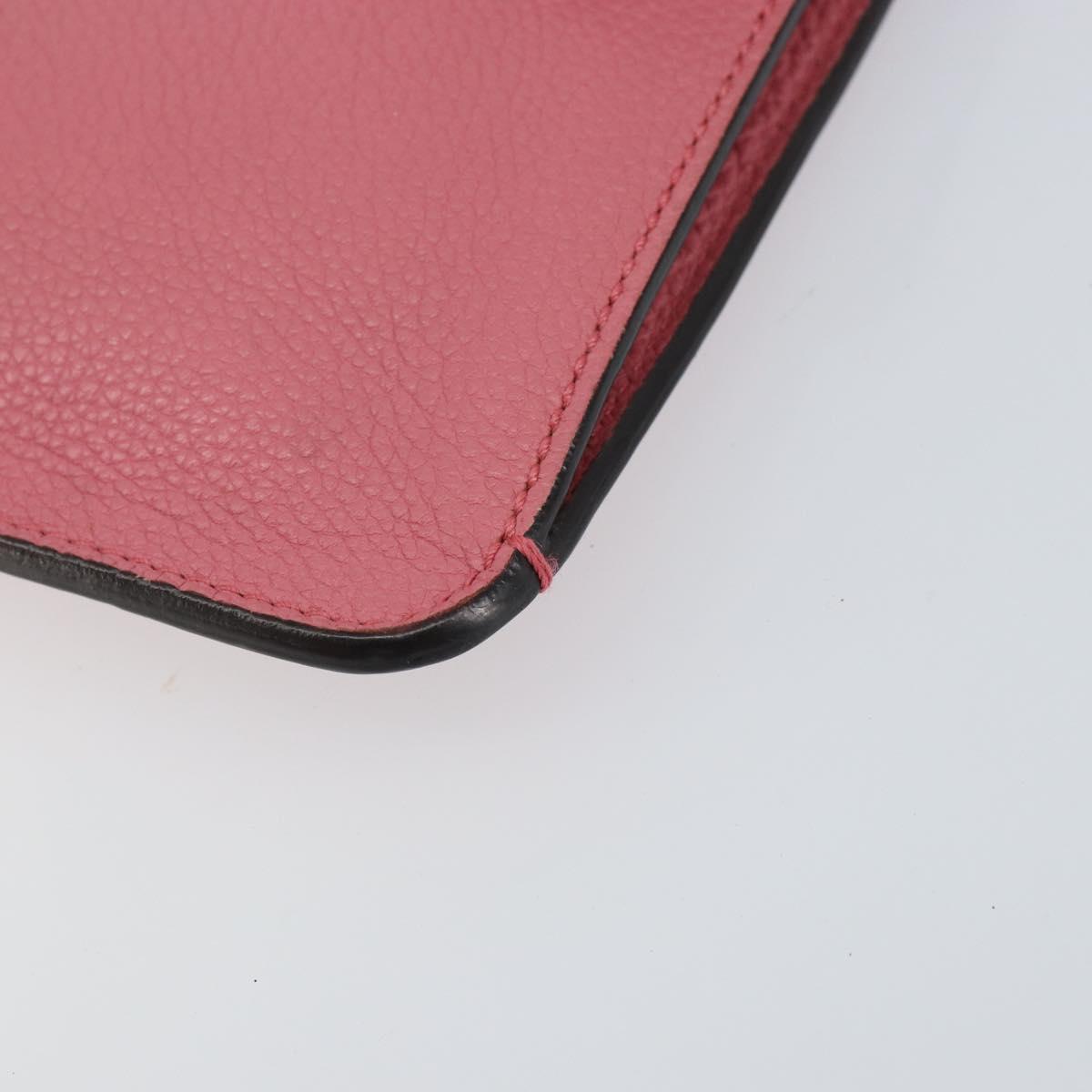 GUCCI New Jackie Shoulder Bag Leather Pink Silver Auth bs30932