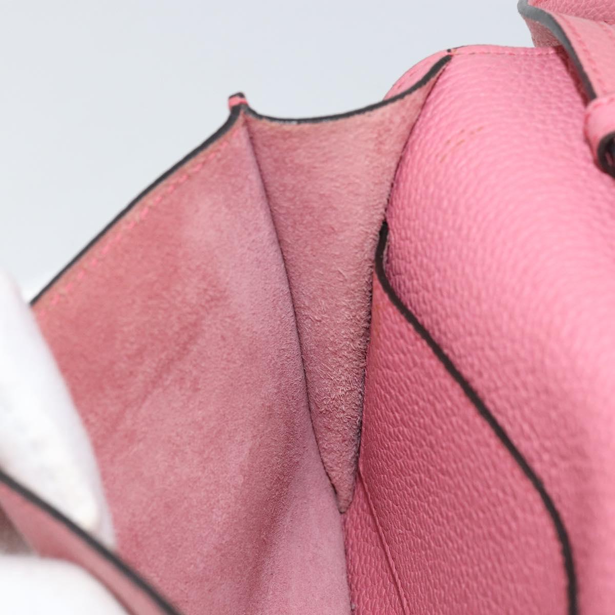 GUCCI New Jackie Shoulder Bag Leather Pink Silver Auth bs30932