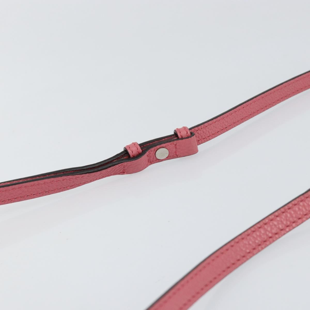 GUCCI New Jackie Shoulder Bag Leather Pink Silver Auth bs30932