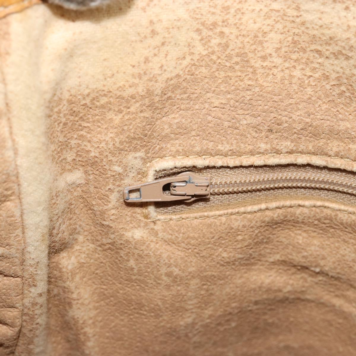 GUCCI Micro GG Supreme Tote Bag PVC Beige Gold Auth bs30935