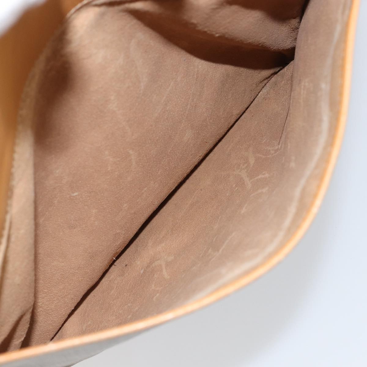 GUCCI Micro GG Supreme Tote Bag PVC Beige Gold Auth bs30935