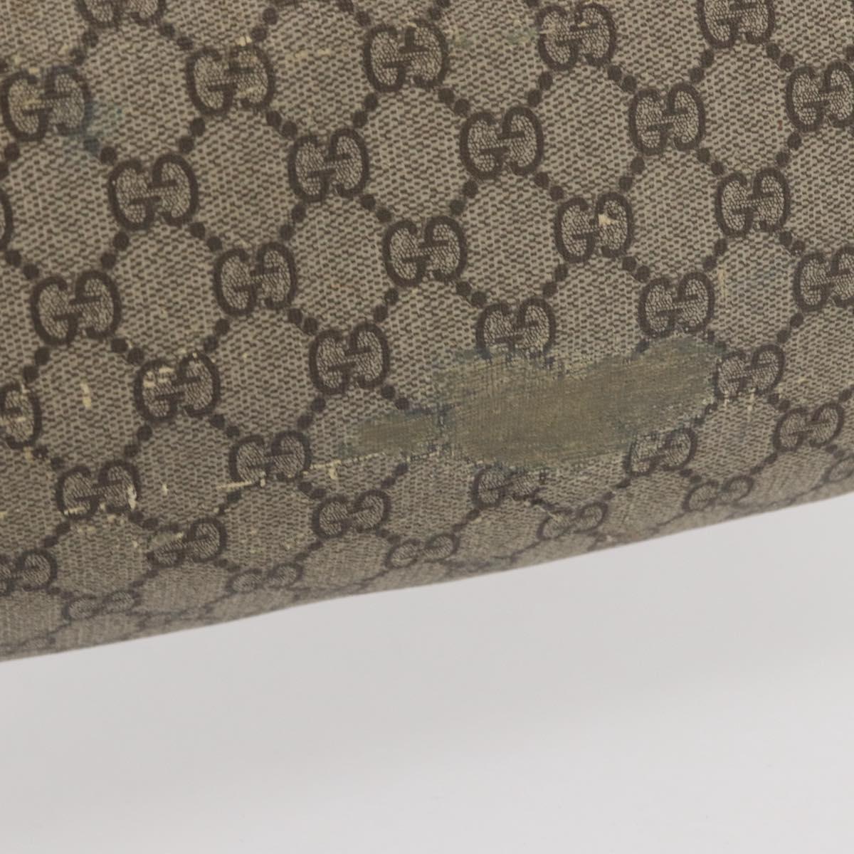 GUCCI GG Supreme Tote Bag PVC Beige Silver 211137 Auth bs30938