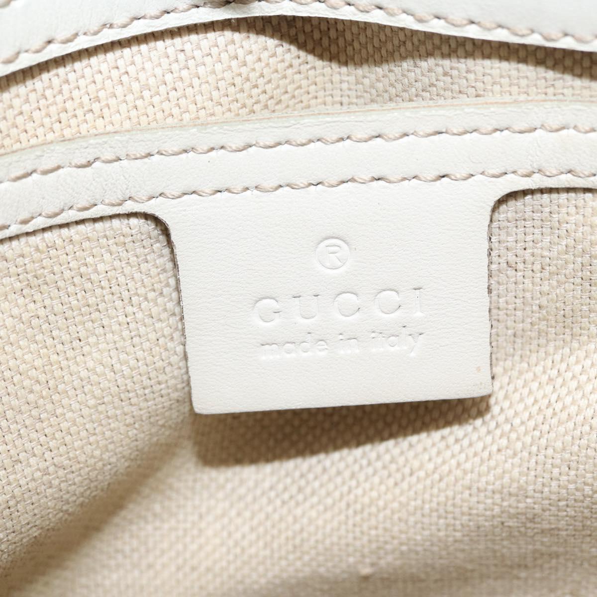 GUCCI GG Supreme Tote Bag PVC Beige Silver 211137 Auth bs30938