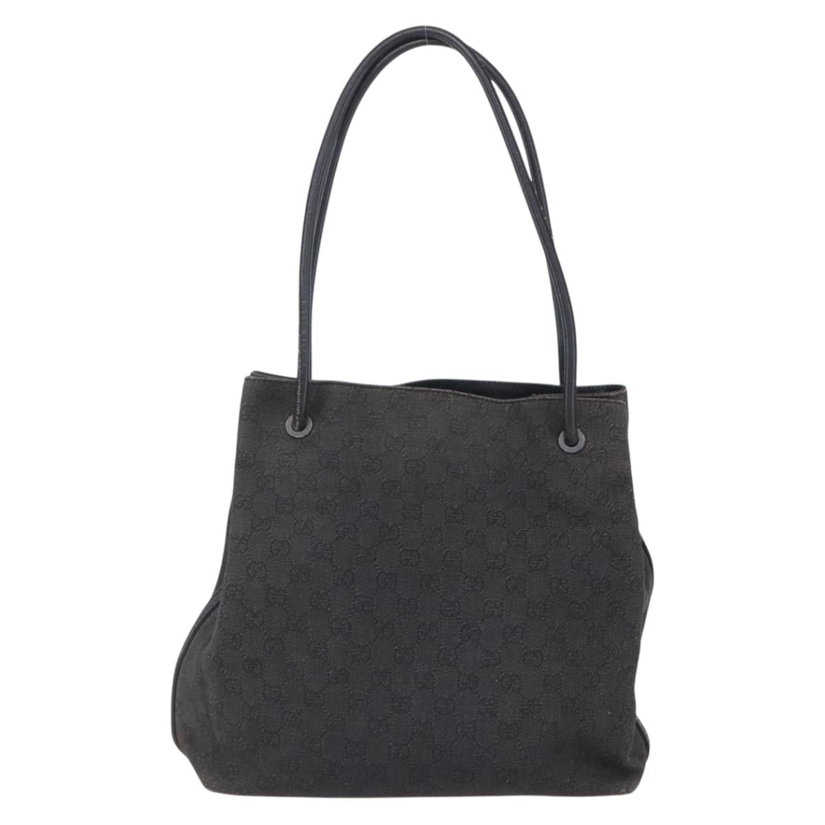 GUCCI GG Canvas Tote Bag Black 101341 Auth bs30942