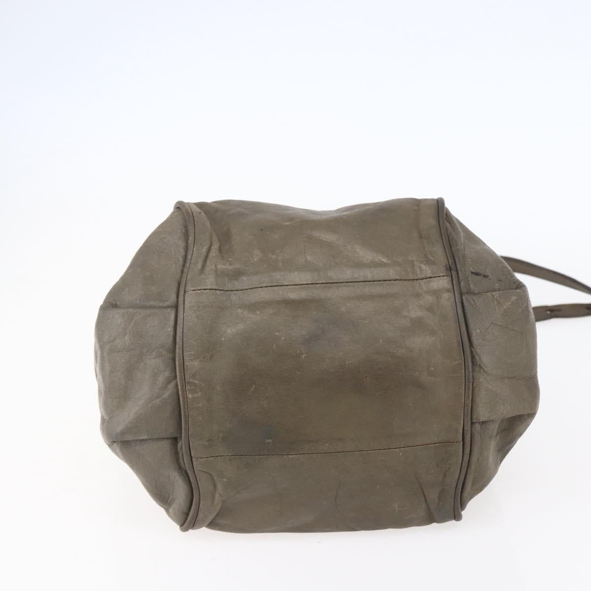 Chloe Etel Hand Bag Leather 2way Beige Gold Auth bs30955