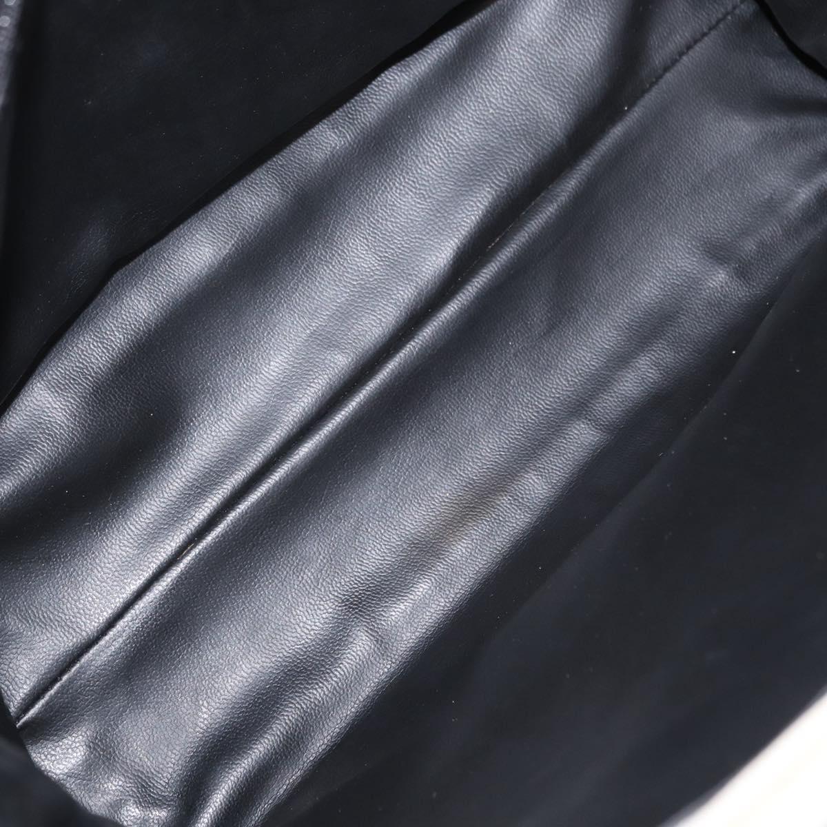 BALLY Hand Bag Leather White Gold Auth bs30959