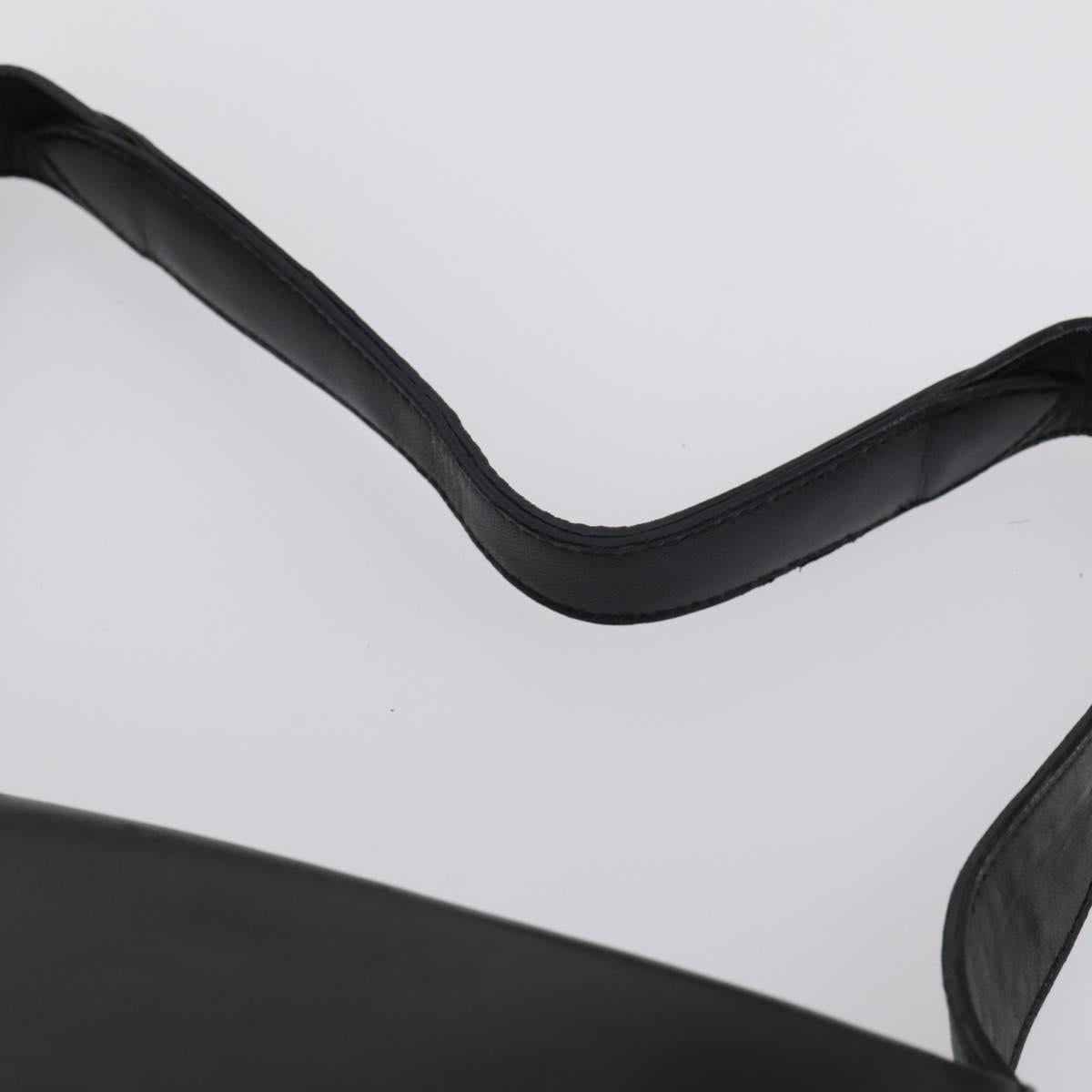 BALLY Hand Bag Leather 2 Set Black Auth bs30961