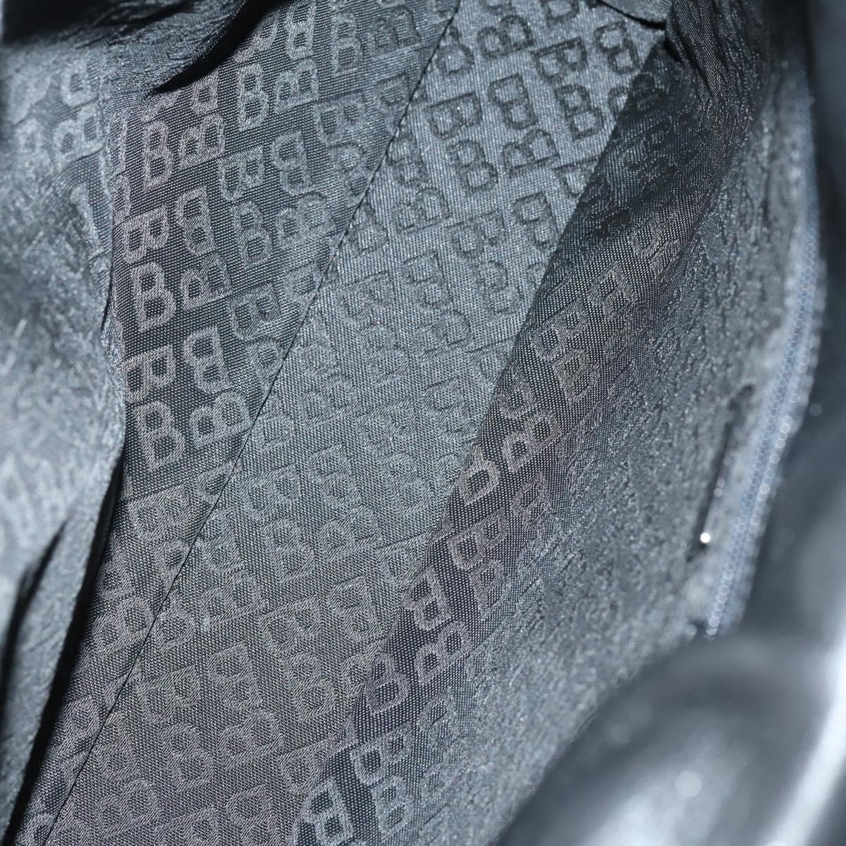 BALLY Hand Bag Leather 2 Set Black Auth bs30961