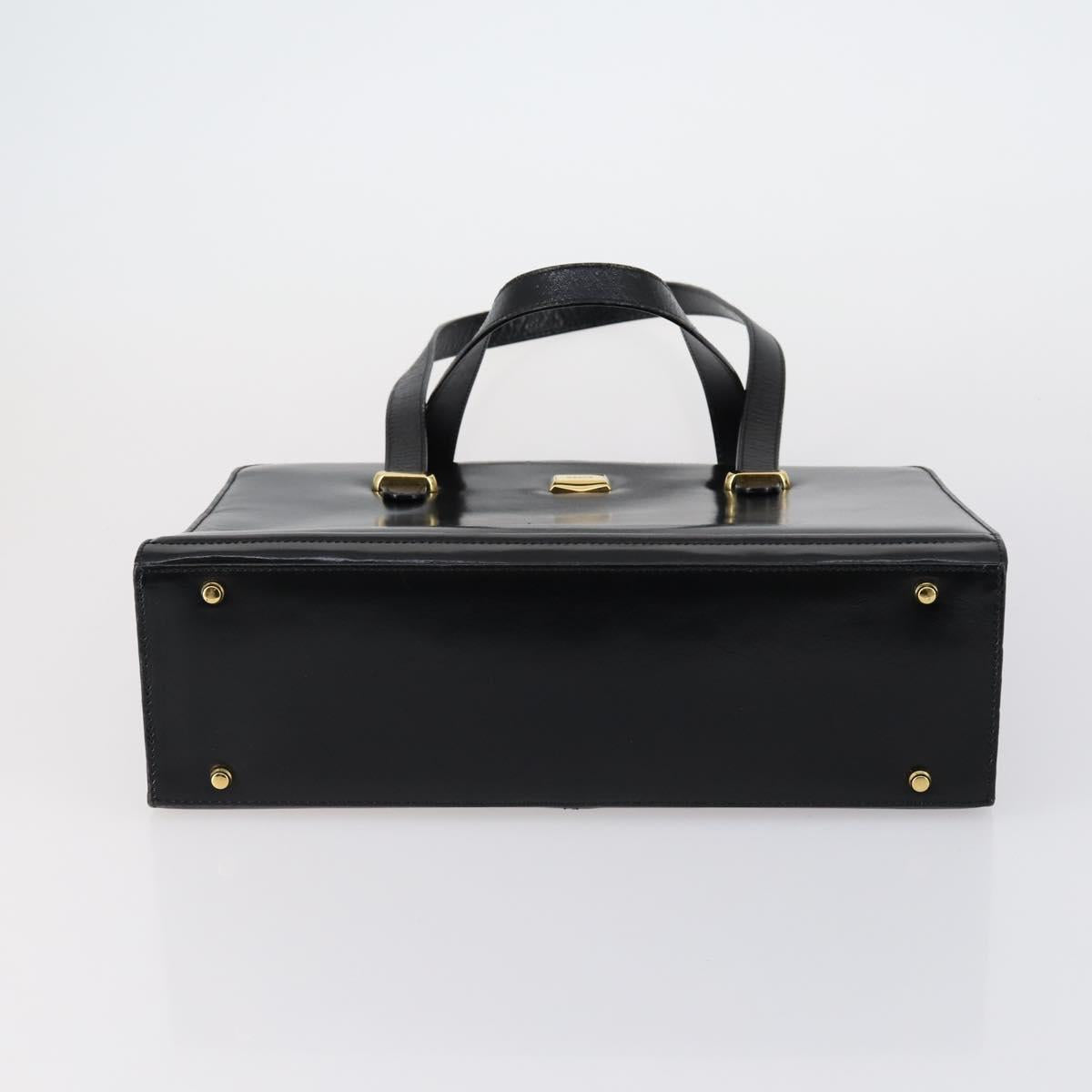 BALLY Hand Bag Leather 2 Set Black Auth bs30961