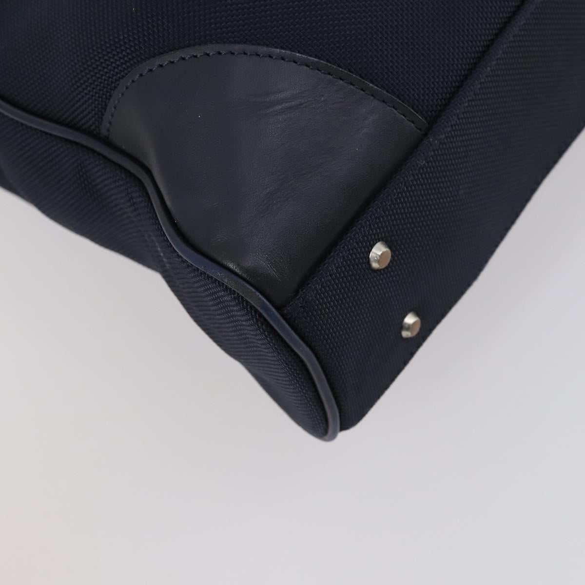 BURBERRY Black Label Business Bag Nylon 2way Black Silver Auth bs30979