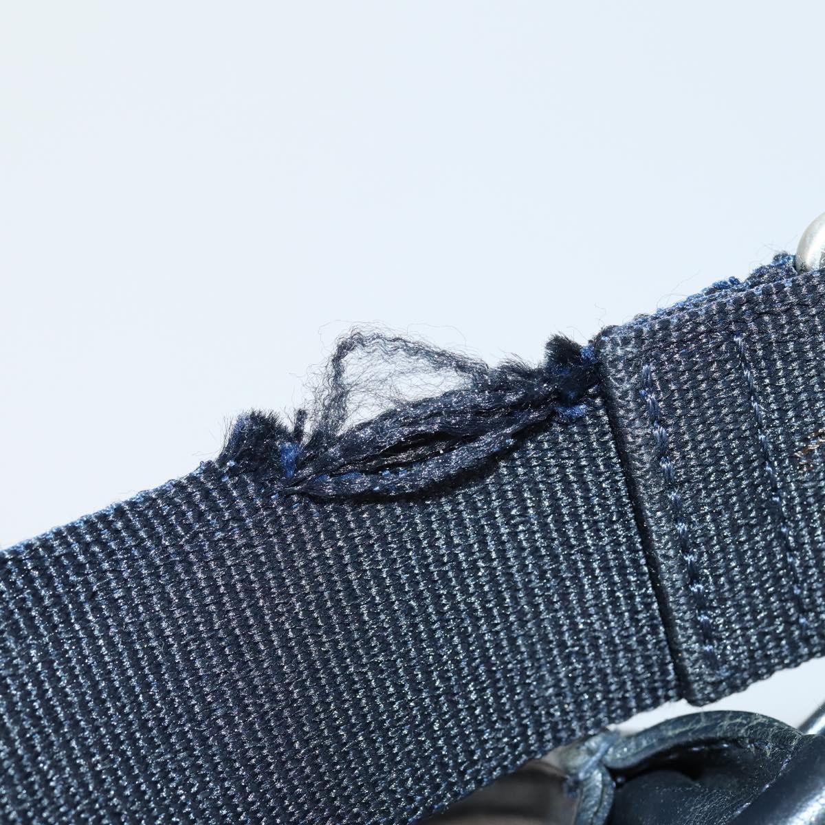 BURBERRY Black Label Business Bag Nylon 2way Black Silver Auth bs30979