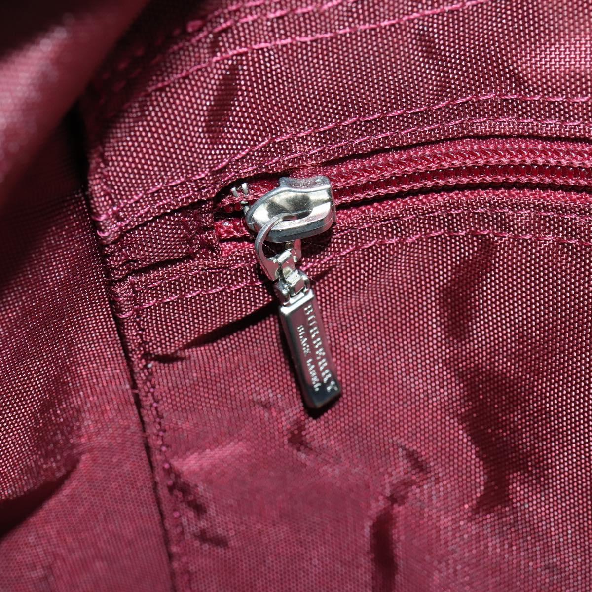 BURBERRY Black Label Business Bag Nylon 2way Black Silver Auth bs30979