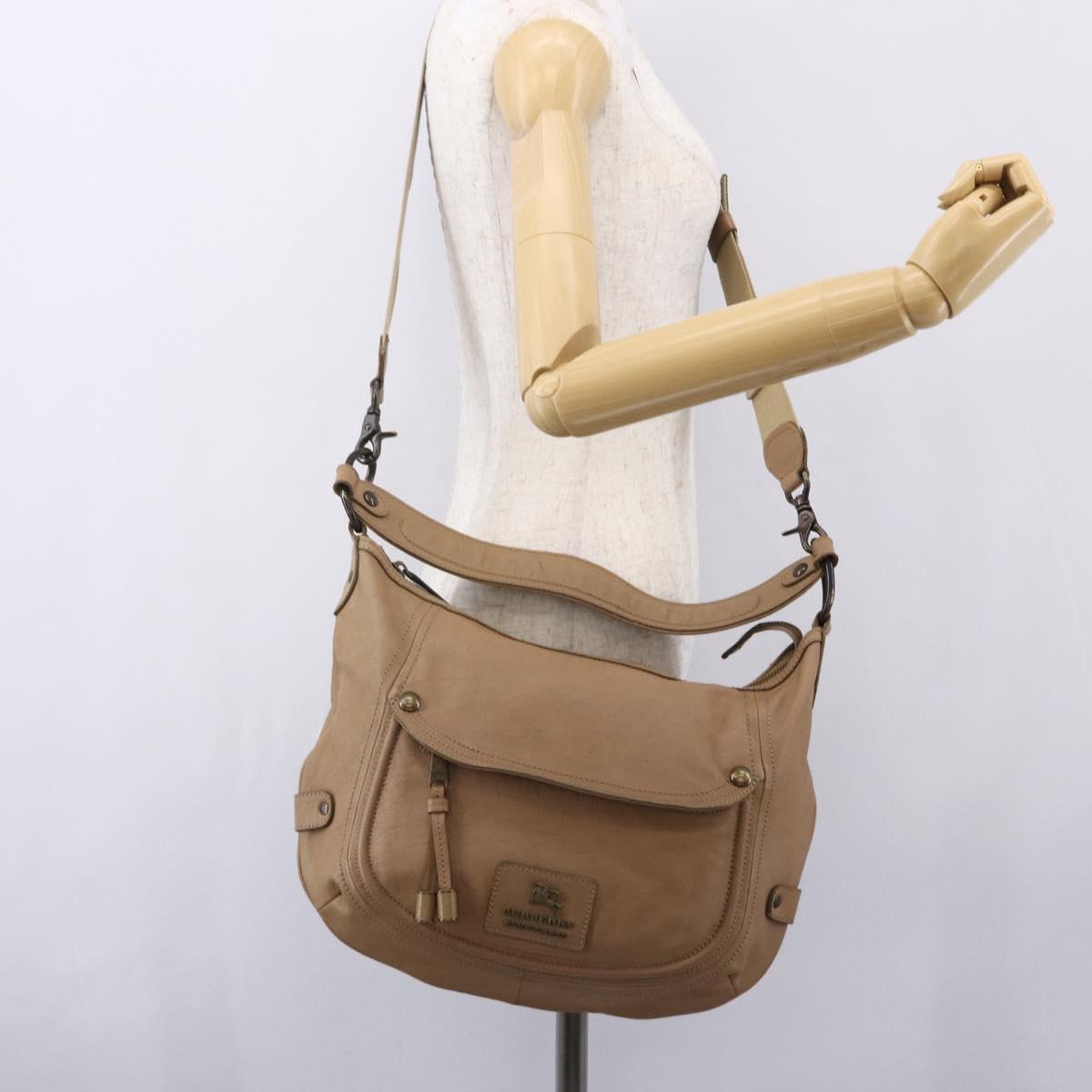 BURBERRY Blue Label Hand Bag Leather 2way Brown Auth bs30982