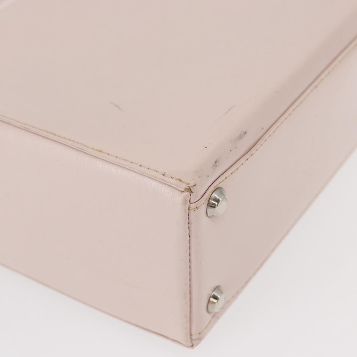 GIVENCHY Hand Bag Leather Pink Silver Auth bs30997