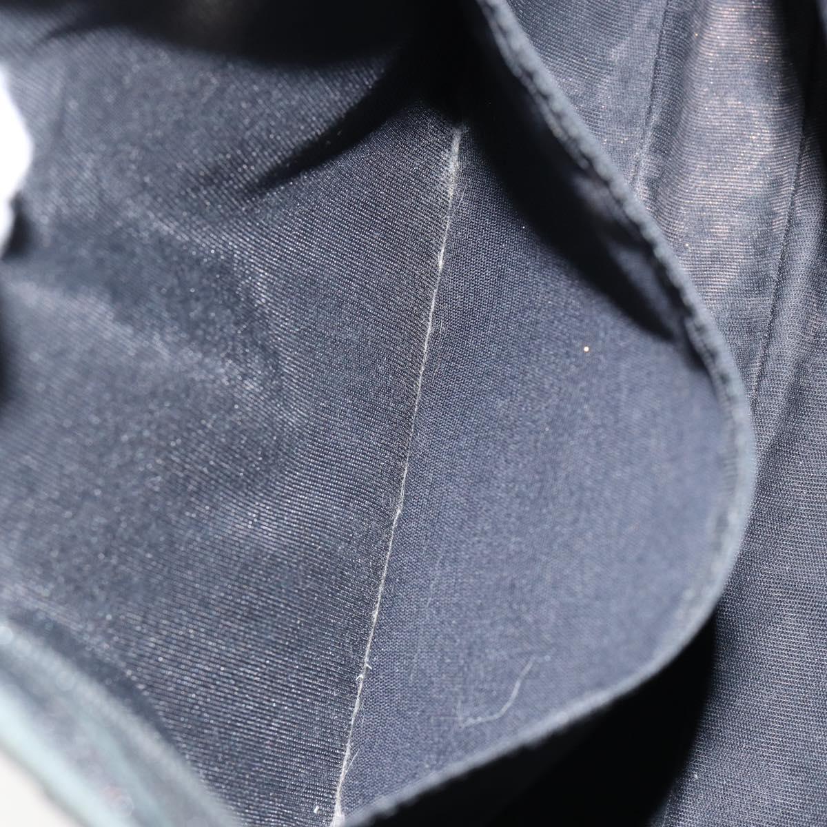 Jimmy Choo Studs Clutch Bag Leather Black Gold Auth bs30999