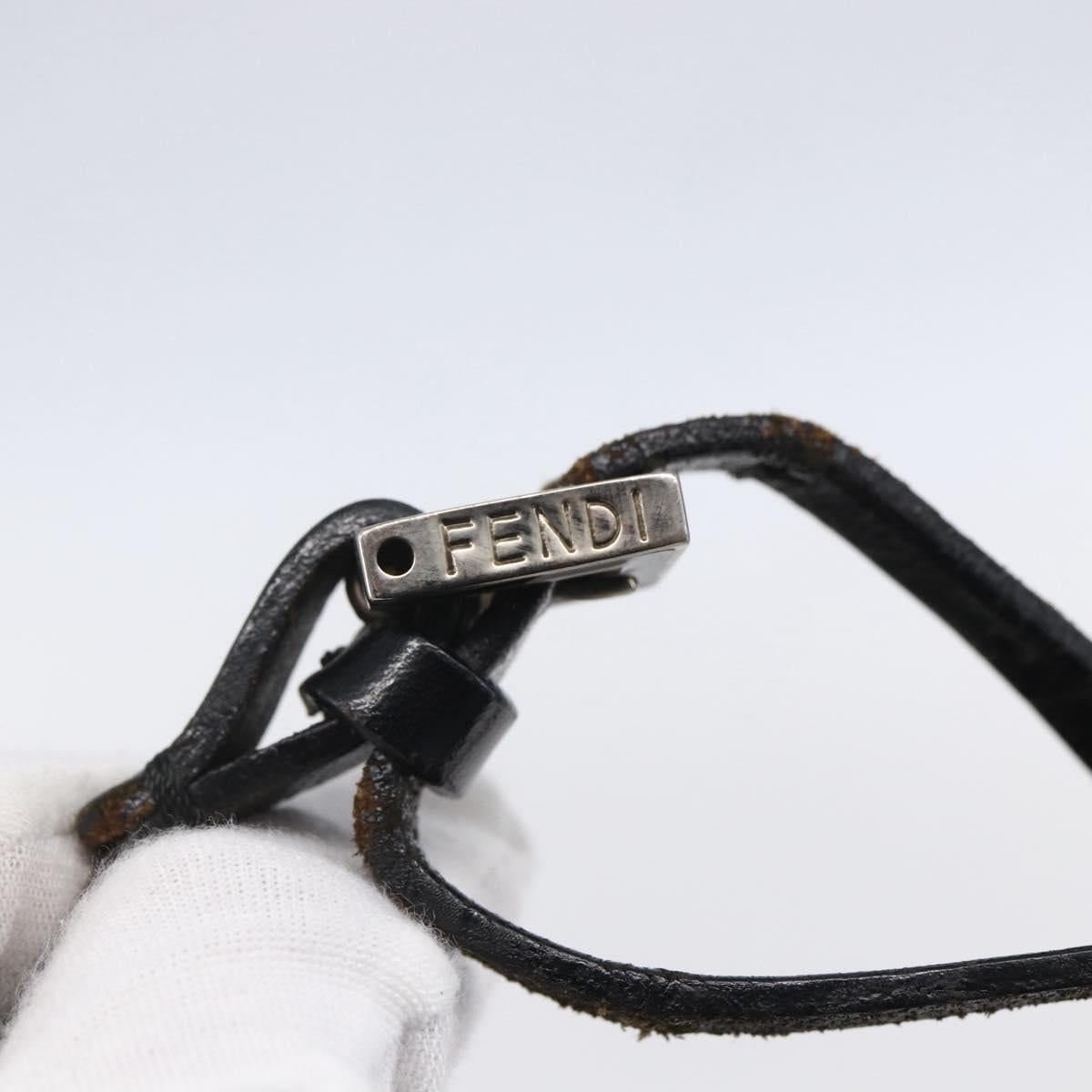 FENDI Zucca Canvas Tote Bag Black Brown Auth bs31006