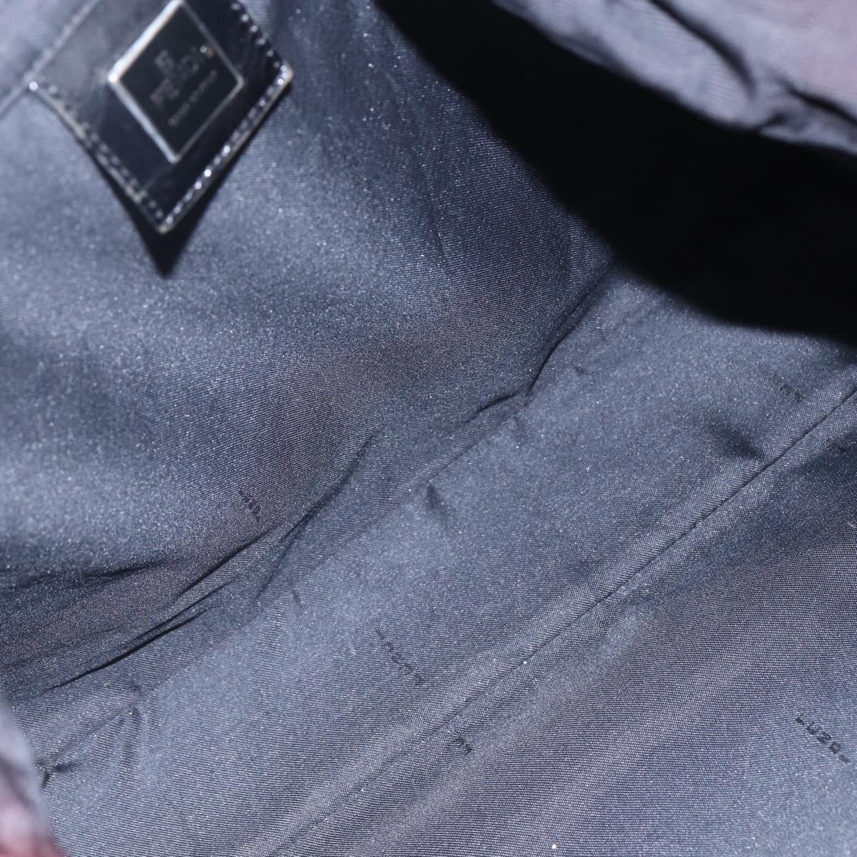 FENDI Zucca Canvas Tote Bag Black Brown Auth bs31006