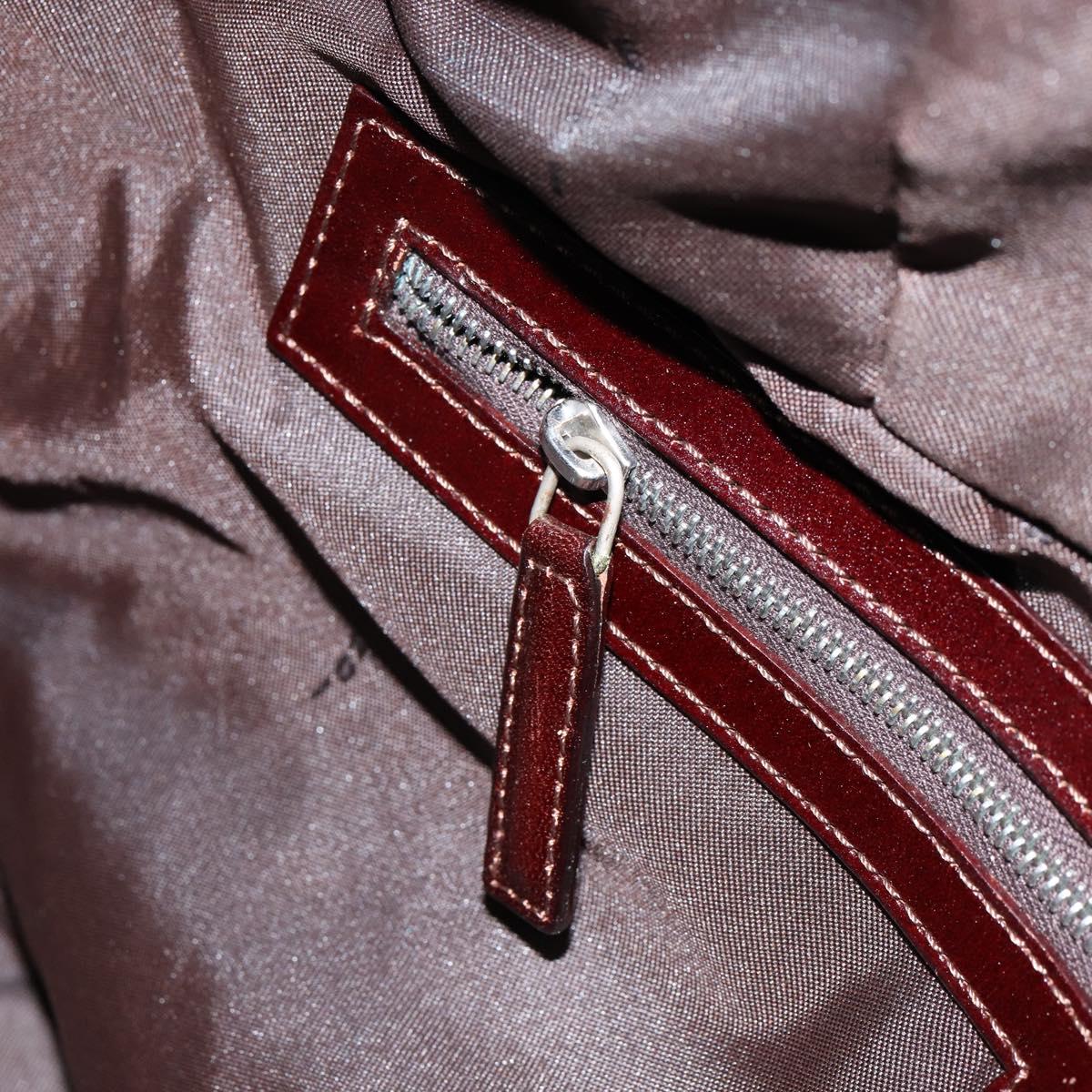 FENDI Hand Bag Velor Beige Silver Auth bs31008