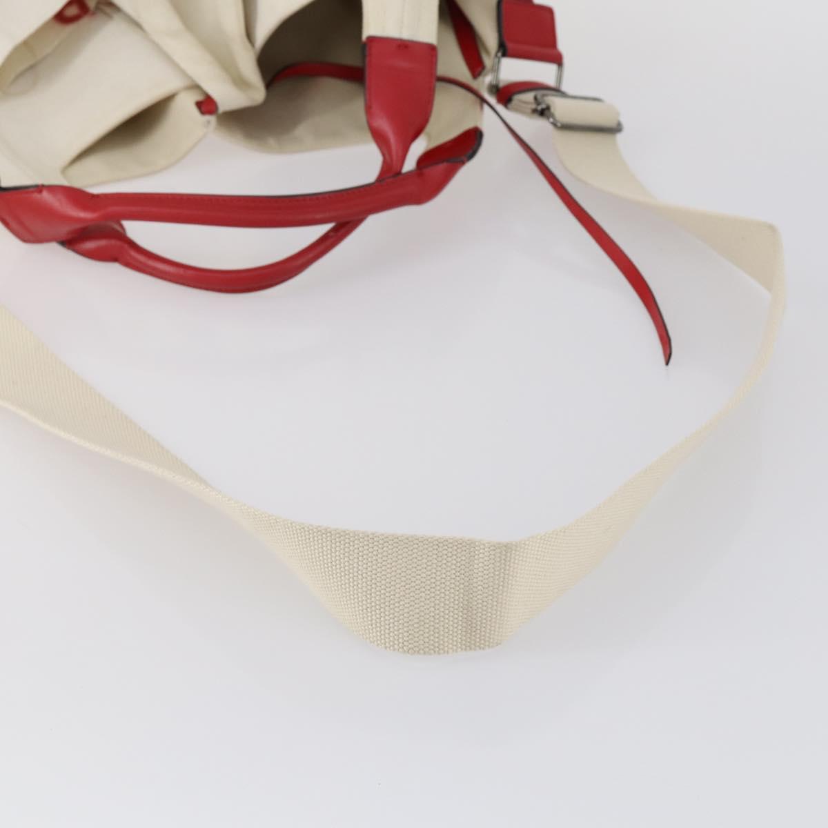 VALENTINO Tote Bag Canvas 2way White Auth bs31013