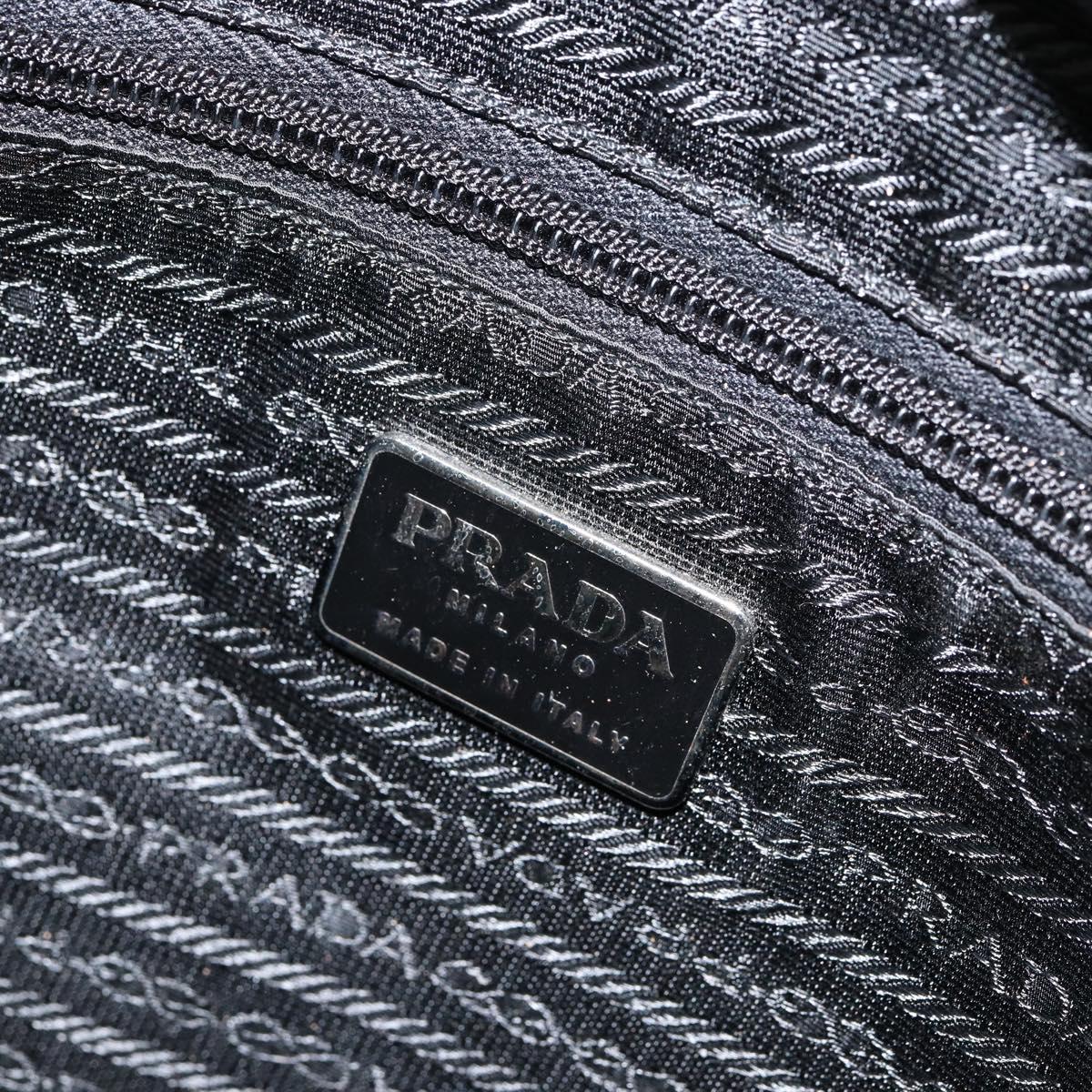 PRADA Tote Bag Nylon Khaki Silver Auth bs31017